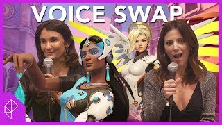 Overwatch voice swap with Mercy Pharah Symmetra and Sombra [upl. by Westney]