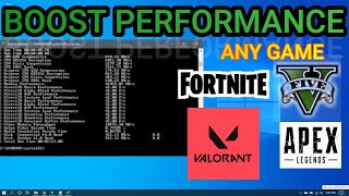 Best CMD commands to improve Performance and FPS in any Game [upl. by Latrina571]