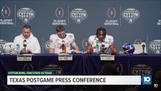 Quinn Ewers Texas Cotton Bowl Postgame PRESS CONFERENCE vs Ohio State  quotEWERS CHOKEDquot [upl. by Anitsrihc]