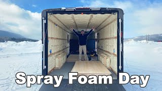 Spray Foaming the Tiny House Trailer  Part 3 [upl. by Ohl]