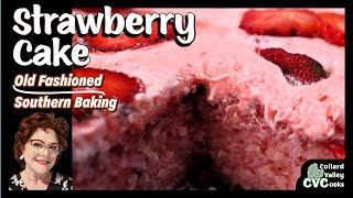 THE BEST Strawberry Cake  1970s Strawberry JellO Cake Recipe [upl. by Tana]