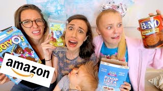 TESTING WEIRD AMAZON FOOD with Jojo Siwa amp Rachel [upl. by Belle]