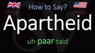 How to Pronounce Apartheid CORRECTLY Meaning amp Pronunciation [upl. by Krahmer]