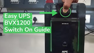 How to Switch on the APC Easy UPS BVX1200LIIN  Schneider Electric Support [upl. by Sherye562]