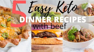 EASY KETO DINNER RECIPES USING BEEF  DINNER DONE IN 30 MINUTES Keto Meal Prep Instructions [upl. by Grissel103]