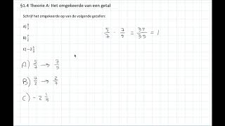 Getallen  Het omgekeerde van een getal 2 HAVOVWO [upl. by Oleic]