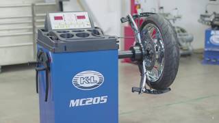 KampL MC205 Wheel Balancer  Motorcycle Wheel Balancing [upl. by Linnea]