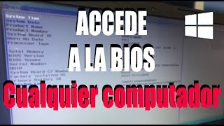 Entrar a la BIOS En mi PC Aprende a bootear CUALQUIER MARCA [upl. by Tuesday]