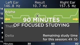 v1 90 Minutes of Focused Studying The Best Binaural Beats [upl. by Ettelloc294]