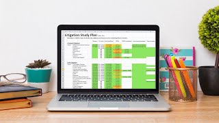 How to create the perfect STUDY PLAN using Excel  Step by step plan to A grades  LPC [upl. by Dre]