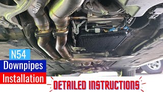 BMW N54 Downpipe Install  335i 135i 1M  Detailed Instructions [upl. by Jaunita]