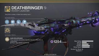 Destiny 2  Symphony of death Quest for Deathbringer exo rocket launcher [upl. by Darach]