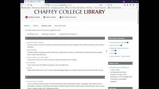 Accessing databases at Chaffey College [upl. by Acino]