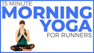 15 minute Simple Morning Yoga for Runners [upl. by Stamata]