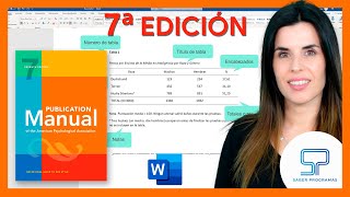 🟠 Crear TABLAS según NORMAS APA 7ma séptima edición en Word [upl. by Nett630]