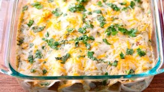 Easy Green Chile Chicken Enchiladas Recipe [upl. by Enined]