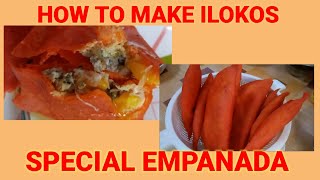 HOW TO MAKE ILOCOS SPECIAL Empanada with Dough recipe [upl. by Drugge]