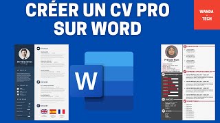 Comment Créer un CV professionnel sur Word gratuitement [upl. by Mabel]