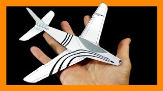 Como hacer un AVION DE PAPEL en 3d para IMPRIMIR que Vuele Mucho GRATIS [upl. by Naneek26]