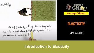 Class 11 Physics  Elasticity  1 Introduction to Elasticity  For JEE amp NEET [upl. by Aikahs]