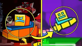 References in FNF VS Geometry Dash Friday Night Dashing FNF Mod [upl. by Godspeed]