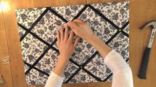 DIY Quick and Inexpensive Fabric Bulletin Board  Amy Stellato [upl. by Loriner499]