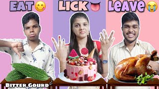 EAT😋 LICK👅 OR LEAVE😭 CHALLENGE  Jennis Hacks [upl. by Buffum]