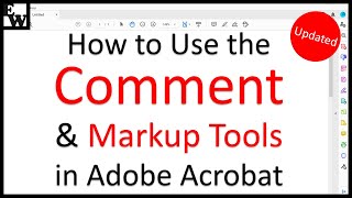 How to Use the Comment and Markup Tools in Adobe Acrobat [upl. by Riccardo]