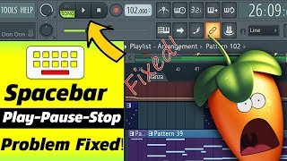 Fl Studio SpaceBar Play Pause Stop Problem Fix [upl. by Lowrie951]