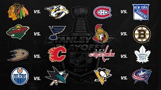 2017 Stanley Cup Playoffs  Round 1  All Goals [upl. by Powder366]