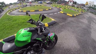 Malaysia B class B full motorcycle license  Road course  Practical exam  Training  Demo [upl. by Arah]