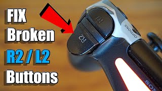 How to FIX BROKEN R2  L2 Buttons on PS4 CONTROLLER Button Replacement [upl. by Glanti]