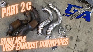 Part 2c BMW N54 VRSF Exhaust Downpipe Installation [upl. by Ytisahc]