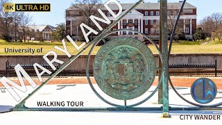 University of Maryland Campus 4K Walking Tour College Park 2021 [upl. by Nuhs]