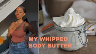 How I Make My Whipped Body Butter ✨ shea butter baby [upl. by Axela]