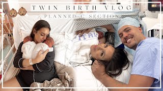 MY TWIN BIRTH VLOG  PLANNED C SECTION [upl. by Nosretep]