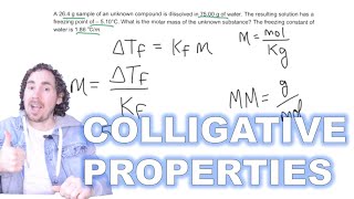 Determining Molar Mass of Unknown using Freezing Point Depression Colligative Properties [upl. by Blasius]