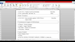 Comment Rediger Un CV [upl. by Ueihttam73]