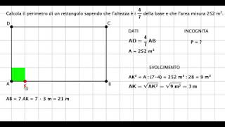 Dallarea al perimetro di un rettangolo [upl. by Lacym223]