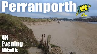 Perranporth  Cornwall  England  4K Virtual Walk  June 2021 [upl. by Sesylu884]