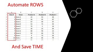 How to Automate Row numbers in Excel [upl. by Htor]