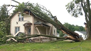 Severe storms cause serious damage across Massachusetts [upl. by Akenat602]