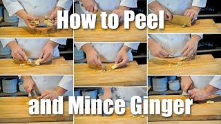 How To Peel amp Mince Ginger [upl. by Qulllon]