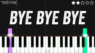 NSYNC  Bye Bye Bye  Easy Piano Tutorial [upl. by Manfred]