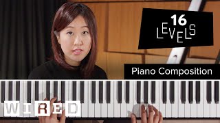 16 Levels of Piano Composition Easy to Complex  WIRED [upl. by Einaj]