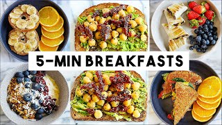 EASY 5MINUTE BREAKFAST IDEAS vegan [upl. by Eleph]