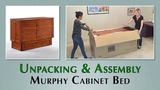 Murphy Cabinet Bed Unpacking and Assembly [upl. by Nanci]