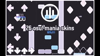 another 26 osu mania skins I recommend arrows bars circles and diamonds [upl. by Nodaj]