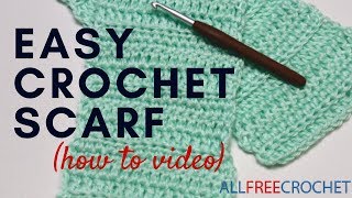 Basic Beginner Crochet Scarf [upl. by Becker284]