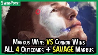 Detroit Become Human  HIDDEN SAVAGE MARKUS OUTCOME  Markus VS Connor  Markus Revolution [upl. by Bondie]